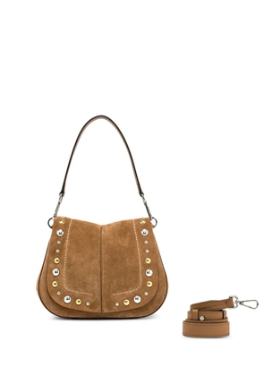 GIANNI CHIARINI Helena Round studded shoulder bag - Brown