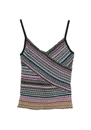 Missoni striped wrap tank top - Purple