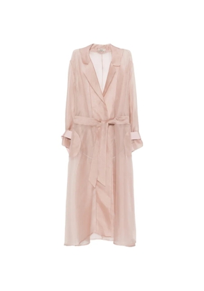Herno silk belted coat - Pink