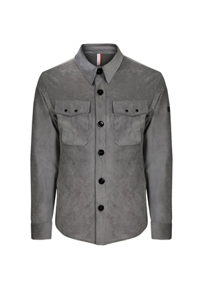 PMDS velvet chest pockets shirt jacket - Grey