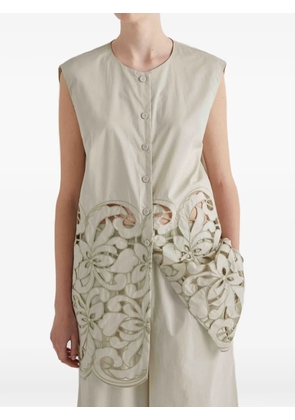 MeimeiJ floral cut-out blouse - Neutrals