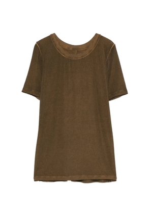Uma Wang Tir ribbed T-shirt - Brown