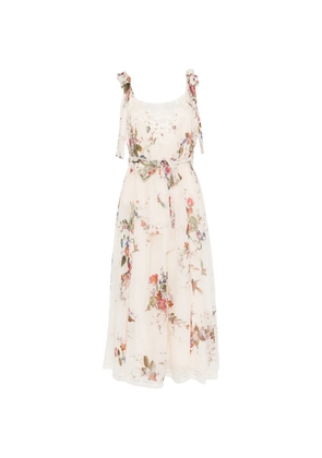ZIMMERMANN floral-print midi dress - Neutrals