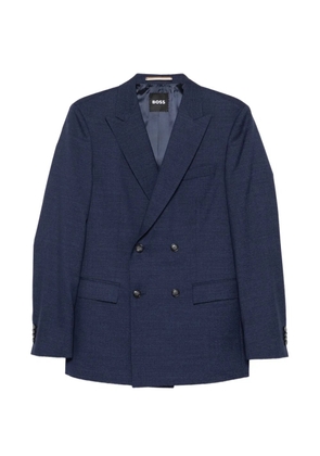 BOSS wool double-breasted suit - Blue