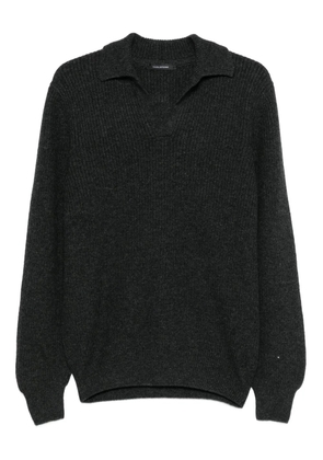 Tagliatore polo-collar sweater - Grey