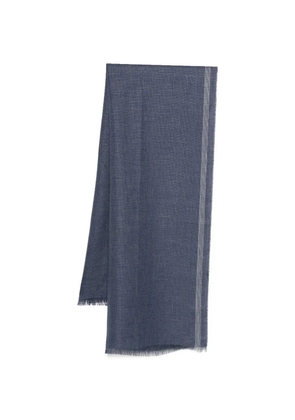 Brunello Cucinelli fringed scarf - Blue