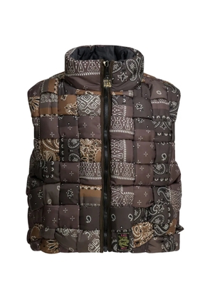 KAPITAL bandana-patchwork gilet - Brown