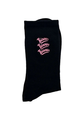 Bisous Skateboards embroidered socks - Black