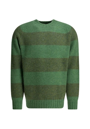 BEAMS PLUS striped crew-neck sweater - Green