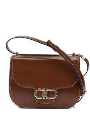 Ferragamo Double Gancini shoulder bag - Brown