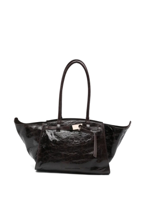 Benedetta Bruzziches large Mame leather tote bag - Brown