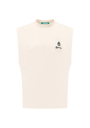 BARROW graphic sleeveless T-shirt - Neutrals