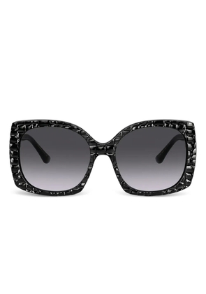 Dolce & Gabbana Eyewear embossed geometric sunglasses - Black