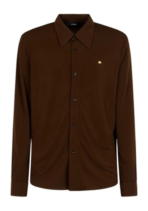 AMIRI logo-plaque shirt - Brown