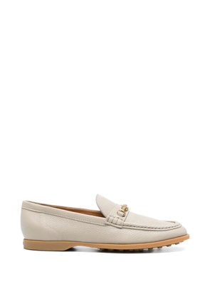 Tod's leather loafers - Neutrals
