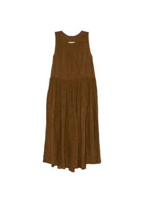 Uma Wang Ardal pleated dress - Brown