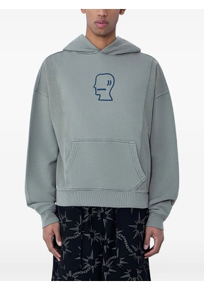 Brain Dead graphic-motif hoodie - Grey