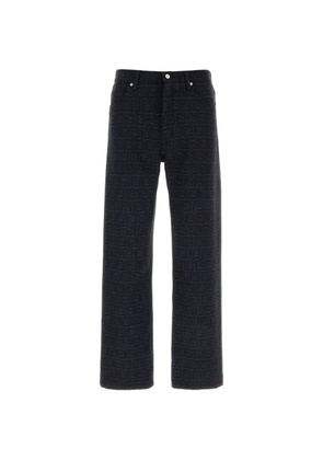 FENDI FF-motif jeans - Black