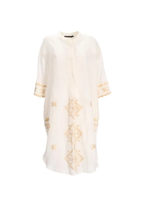GREEK ARCHAIC KORI embroidered-details dress - White