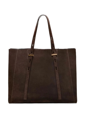 MINO BOSSI Paula suede tote bag - Brown
