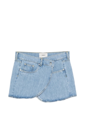 Coperni asymmetric denim skirt - Blue