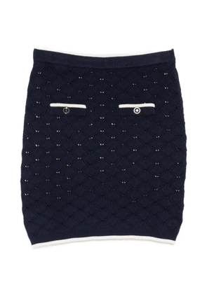 TWINSET button-detail skirt - Blue