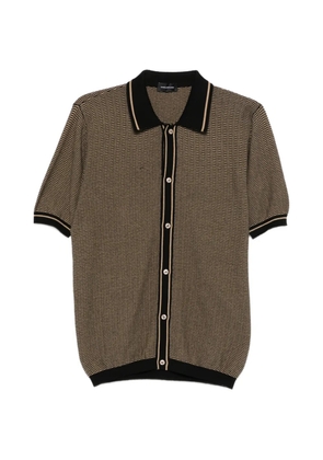 Tagliatore patterned buttoned shirt - Brown