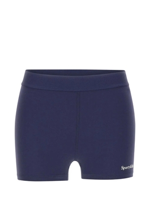 Sporty & Rich logo-detail elasticated shorts - Blue