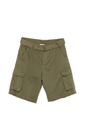 Laneus belted button cargo shorts - Green