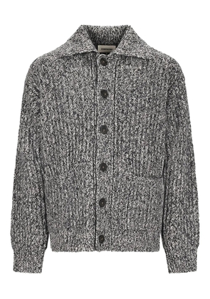 atomo factory mouliné-effect button-up cardigan - Grey