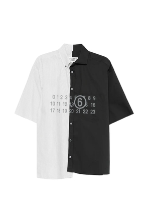 MM6 Maison Margiela striped panelled shirt - White