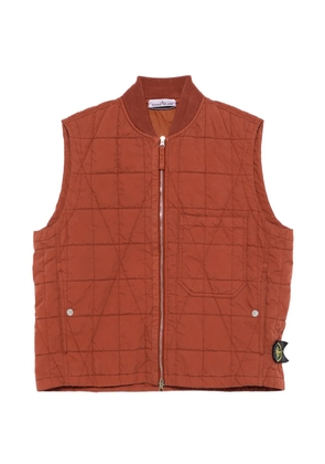 Stone Island logo-patch gilet - Brown