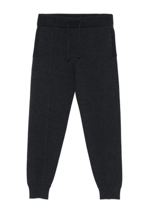 Drumohr ribbed-knit merino track pants - Grey