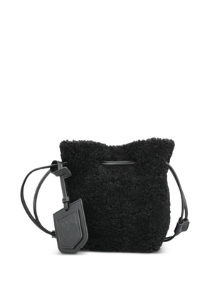 Tod's drawstring shearling bucket bag - Black