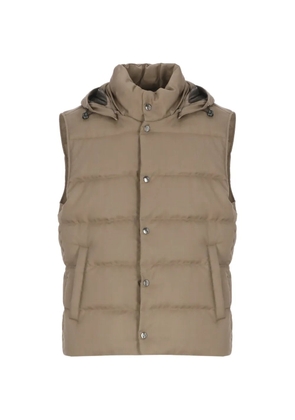 Montecore hooded quilted wool vest - Neutrals