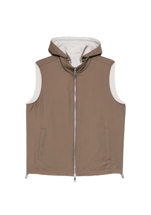 Montecore hooded zip gilet - Brown
