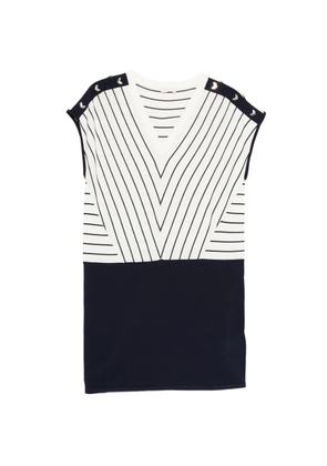 LIU JO striped shoulder mini dress - Blue