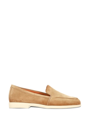 Santoni almond suede loafers - Neutrals