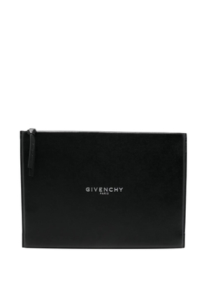 Givenchy large Antigona Stamped logo leather clutch bag - Black