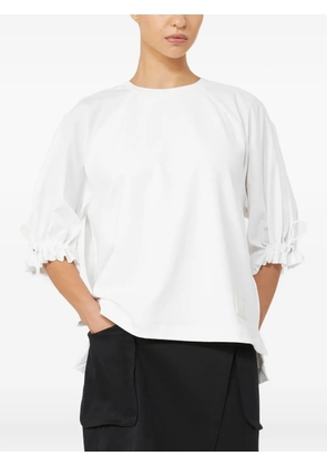 Max Mara ruffled-sleeve top - White
