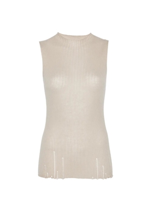 Uma Wang ribbed sleeveless top - Neutrals