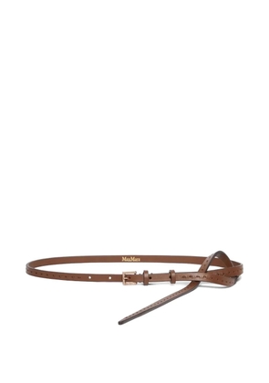 Max Mara leather skinny belt - Brown