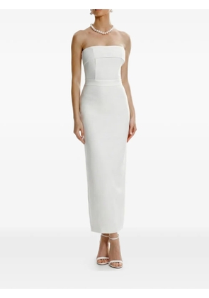 FRAMBOISE strapless back slit dress - White