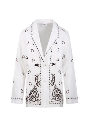 P.A.R.O.S.H. Beach embroidered blazer - White