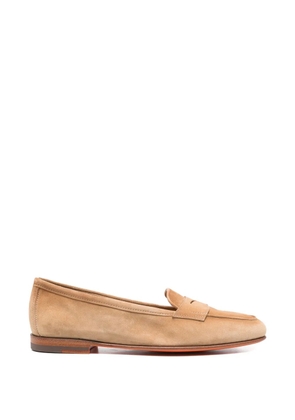 Santoni brown penny loafers - Neutrals