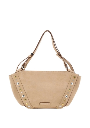 GIANNI CHIARINI Bloom stud-embellishment shoulder bag - Neutrals