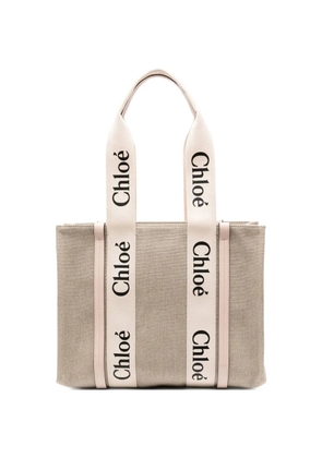 Chloé medium Woody tote bag - Neutrals