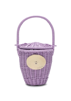 Patou wicker bucket bag - Purple