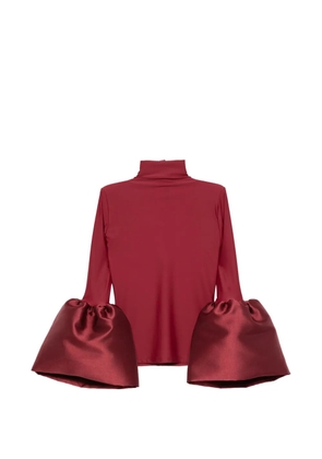 Atu Body Couture bell-sleeve roll-neck top - Red