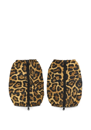 Goldbergh Miao animal-print zip-up snowcatcher gaiter - Brown